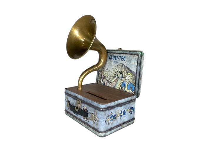 Fallout Vault-Tec LunchBox Phone Amplifier, Acoustic iPhone Speaker, Lunch Box Speaker S15