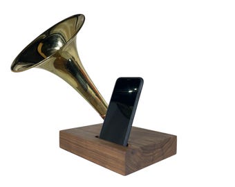 Trombone Phone Amplifier, Acoustic iPhone Speaker