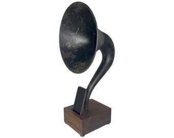 Antique Gramophone Phone Speaker, Acoustic Magnavox Phone Amplifier