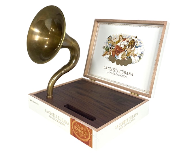 La Gloria Cubana Cigar Box Phone Amplifier, Acoustic iPhone Speaker S16