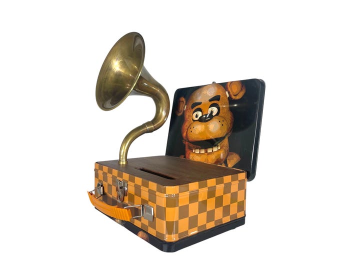 2023 Five Nights at Freddy’s LunchBox Phone Amplifier, Acoustic iPhone Speaker, Lunch Box Speaker S12