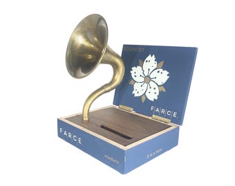 FARCE Cigar Box Phone Amplifier, Acoustic iPhone Speaker S2