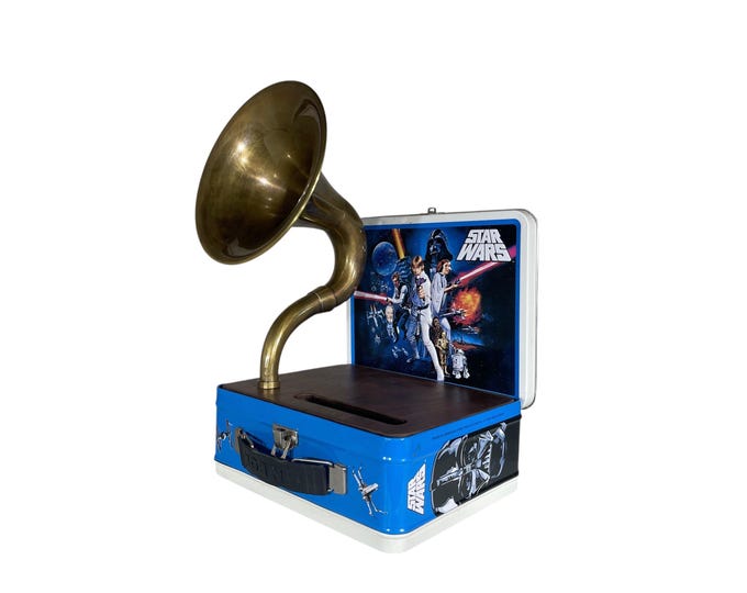 2008 Star Wars LunchBox Phone Amplifier, Acoustic iPhone Speaker, Lunch Box Speaker S13