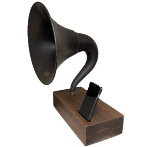 Acoustic Speaker, iPhone Speaker, Atwater Kent Speaker, Wireless Speaker, iPhone Amplifier, iPhone Amp, iPhone Stand, iPhone Dock, 03292401 image 1