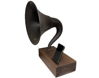 Acoustic Speaker, iPhone Speaker, Atwater Kent Speaker, Wireless Speaker, iPhone Amplifier, iPhone Amp, iPhone Stand, iPhone Dock, 03292401