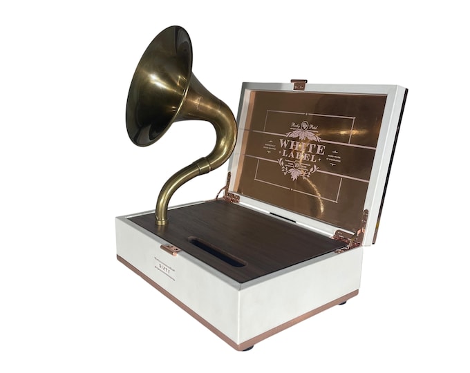 White Label Rocky Patel Cigar Box Phone Amplifier, Acoustic iPhone Speaker S4