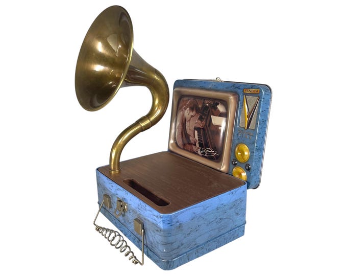 2000 Elvis LunchBox Phone Amplifier, Acoustic iPhone Speaker, Lunch Box Speaker S15