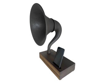 Antique Gramophone Phone Speaker, Acoustic Atwater Kent Phone Amplifier