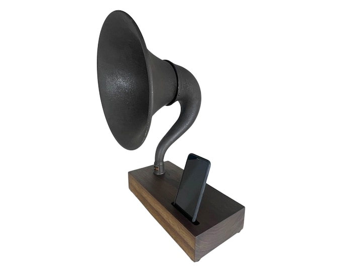 Antique Gramophone Phone Speaker, Acoustic Atwater Kent Phone Amplifier