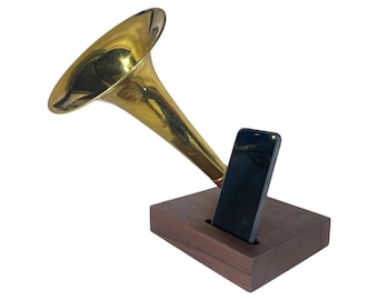 Trombone Phone Amplifier, Acoustic iPhone Speaker