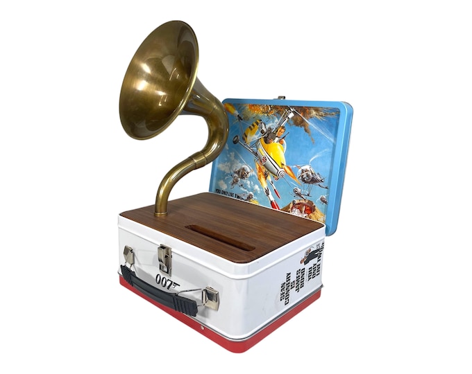 2023 James Bond 007 LunchBox Phone Amplifier, Acoustic iPhone Speaker, Lunch Box Speaker S21