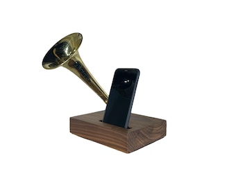 Trumpet Phone Amplifier, Acoustic iPhone Speaker