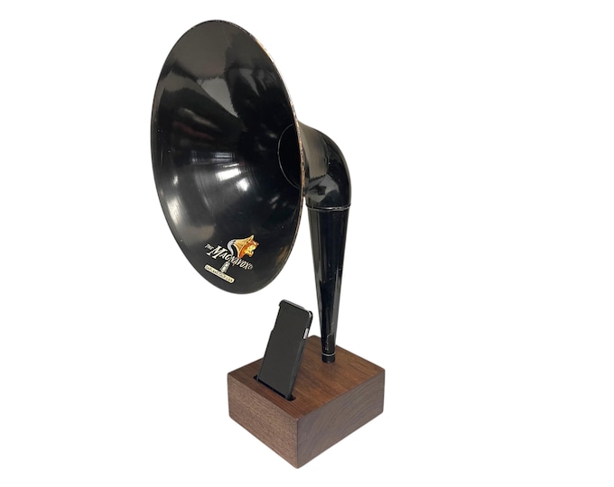 Antique Gramophone Phone Speaker, Acoustic Magnavox Phone Amplifier
