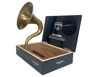 Camacho Cigar Box Phone Amplifier, Acoustic iPhone Speaker S13