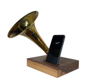 Trombone Phone Amplifier, Acoustic iPhone Speaker