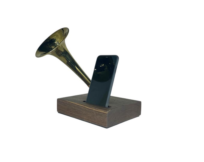 Trumpet Phone Amplifier, Acoustic iPhone Speaker