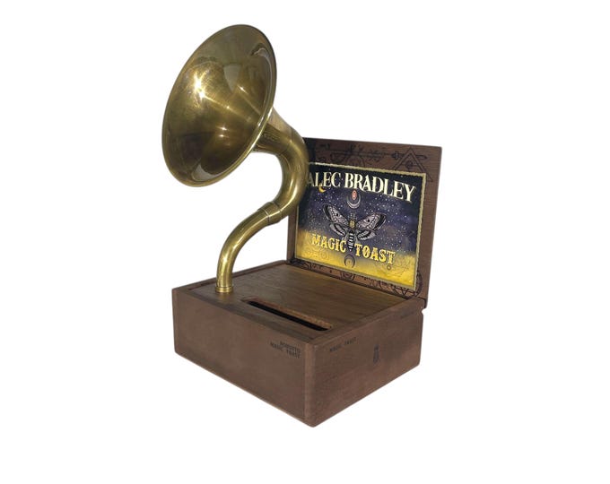 Alec Bradley Cigar Box Phone Amplifier, Acoustic iPhone Speaker S14