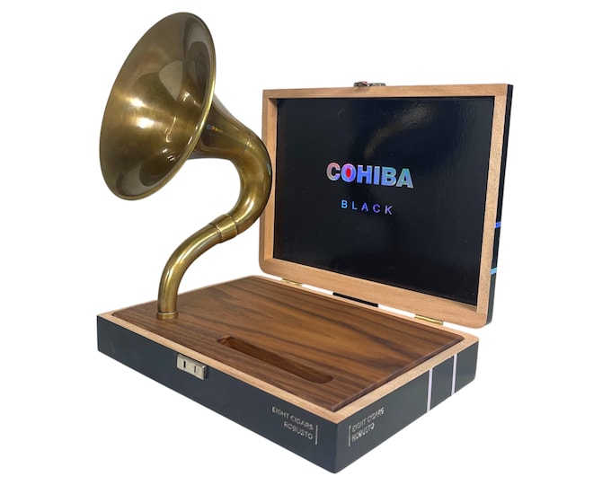 Cohiba Cigar Box Phone Amplifier, Acoustic iPhone Speaker S13