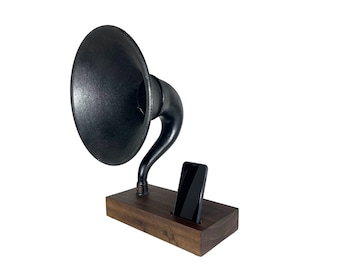 Antique Gramophone Phone Speaker, Acoustic Atwater Kent Phone Amplifier