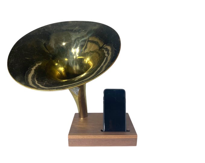 French Horn Phone Amplifier, Acoustic iPhone Speaker