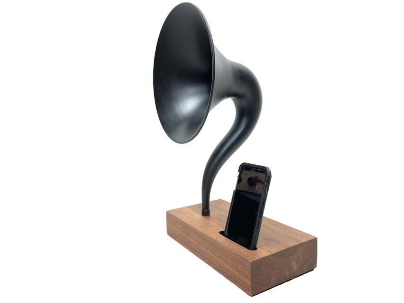 Reproduction Gramophone Speaker, Acoustic Speaker, iPhone Speaker, iPhone Amplifier, iPhone Stand, iPhone Dock image 2