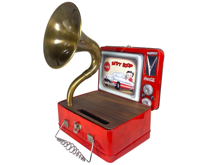 2000 Betty Boop LunchBox Phone Amplifier, Acoustic iPhone Speaker, Lunch Box Speaker S15