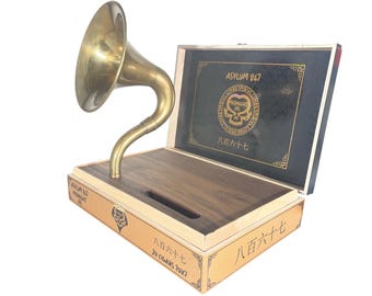 Amplificador de teléfono Asylum Cigar Box, altavoz acústico para iPhone S1