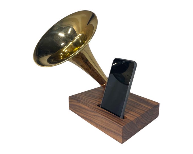 Trombone Phone Amplifier, Acoustic iPhone Speaker