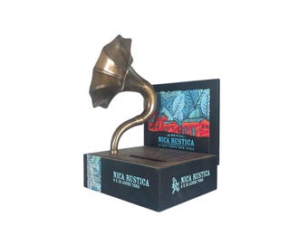 Nica Rustica by Drew Estate Cigar Box Phone Amplifier, Acoustic iPhone Speaker S14