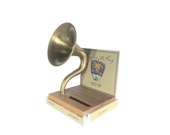 Amplificador de teléfono con caja de puros "Long Live the King", altavoz acústico para iPhone S1