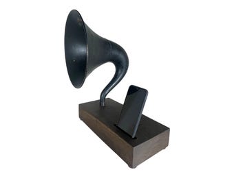 Antique Gramophone Phone Speaker, Acoustic Magnavox Phone Amplifier