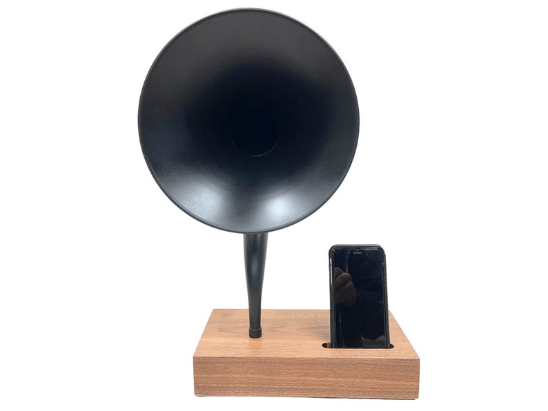 Reproduction Gramophone Speaker, Acoustic Speaker, iPhone Speaker, iPhone Amplifier, iPhone Stand, iPhone Dock image 1