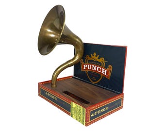 Punch Cigar Box Phone Amplifier, Acoustic iPhone Speaker S13