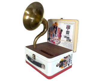 2021 James Bond 007 LunchBox Phone Amplifier, Acoustic iPhone Speaker, Lunch Box Speaker S22