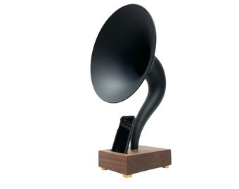 Reproduction Gramophone Speaker, Acoustic Speaker, iPhone Speaker, iPhone Amplifier, iPhone Stand, iPhone Dock