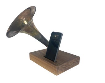 Trombone Phone Amplifier, Acoustic iPhone Speaker