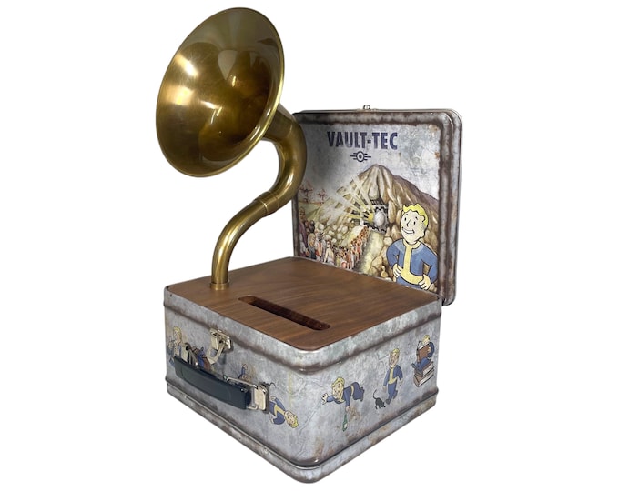 2017 Fallout Vault-Tec LunchBox Phone Amplifier, Acoustic iPhone Speaker, Lunch Box Speaker S22