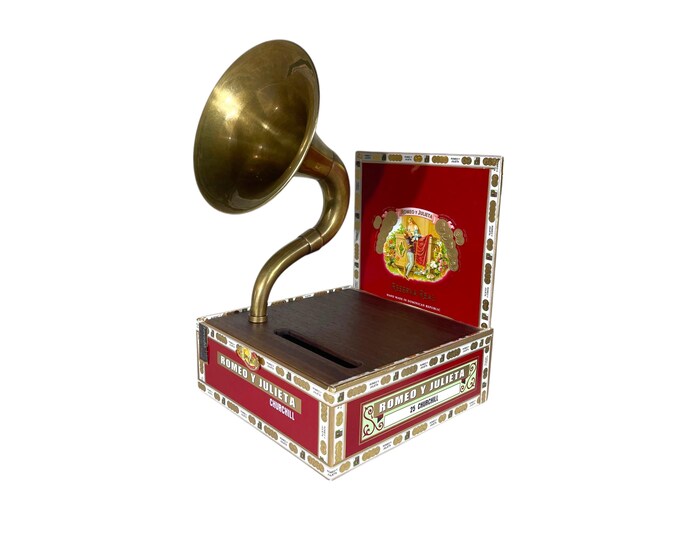 Romeo y Julieta Cigar Box Phone Amplifier, Acoustic iPhone Speaker S14
