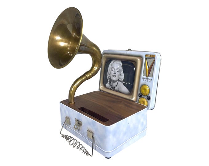 2000 Marilyn Monroe LunchBox Phone Amplifier, Acoustic iPhone Speaker, Lunch Box Speaker S15