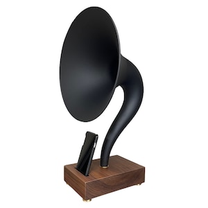 Reproduction Gramophone Speaker, Acoustic Speaker, iPhone Speaker, iPhone Amplifier, iPhone Stand, iPhone Dock image 1