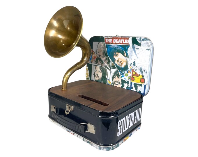 2009 The Beatles LunchBox Phone Amplifier, Acoustic iPhone Speaker, Lunch Box Speaker S21