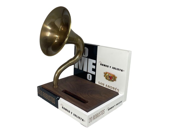 Romeo y Julieta Cigar Box Phone Amplifier, Acoustic iPhone Speaker S15