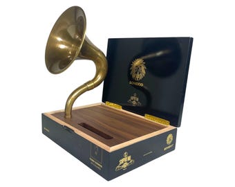Bohekio Cigar Box Phone Amplifier, Acoustic iPhone Speaker S13