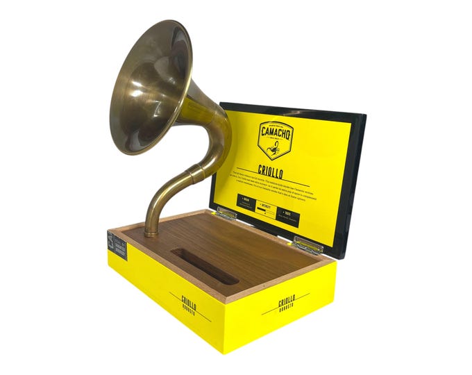 Camacho Cigar Box Phone Amplifier, Acoustic iPhone Speaker S14