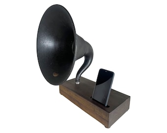Antique Gramophone Phone Speaker, Acoustic Atwater Kent Phone Amplifier