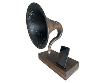 Antique Gramophone Phone Speaker, Acoustic Phone Amplifier