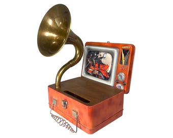 2002 The Three Stooges LunchBox Phone Amplifier, Acoustic iPhone Speaker, Lunch Box Speaker S15