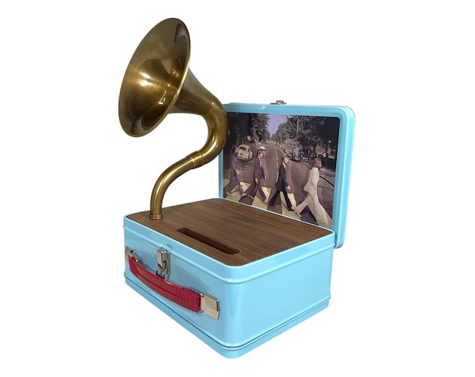 2016 The Beatles LunchBox Phone Amplifier, Acoustic iPhone Speaker, Lunch Box Speaker S21