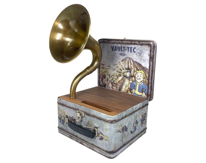 2015 Fallout LunchBox Phone Amplifier, Acoustic iPhone Speaker, Lunch Box Speaker S21
