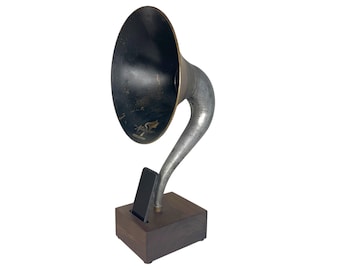 Antique Gramophone Phone Speaker, Acoustic Magnavox Phone Amplifier